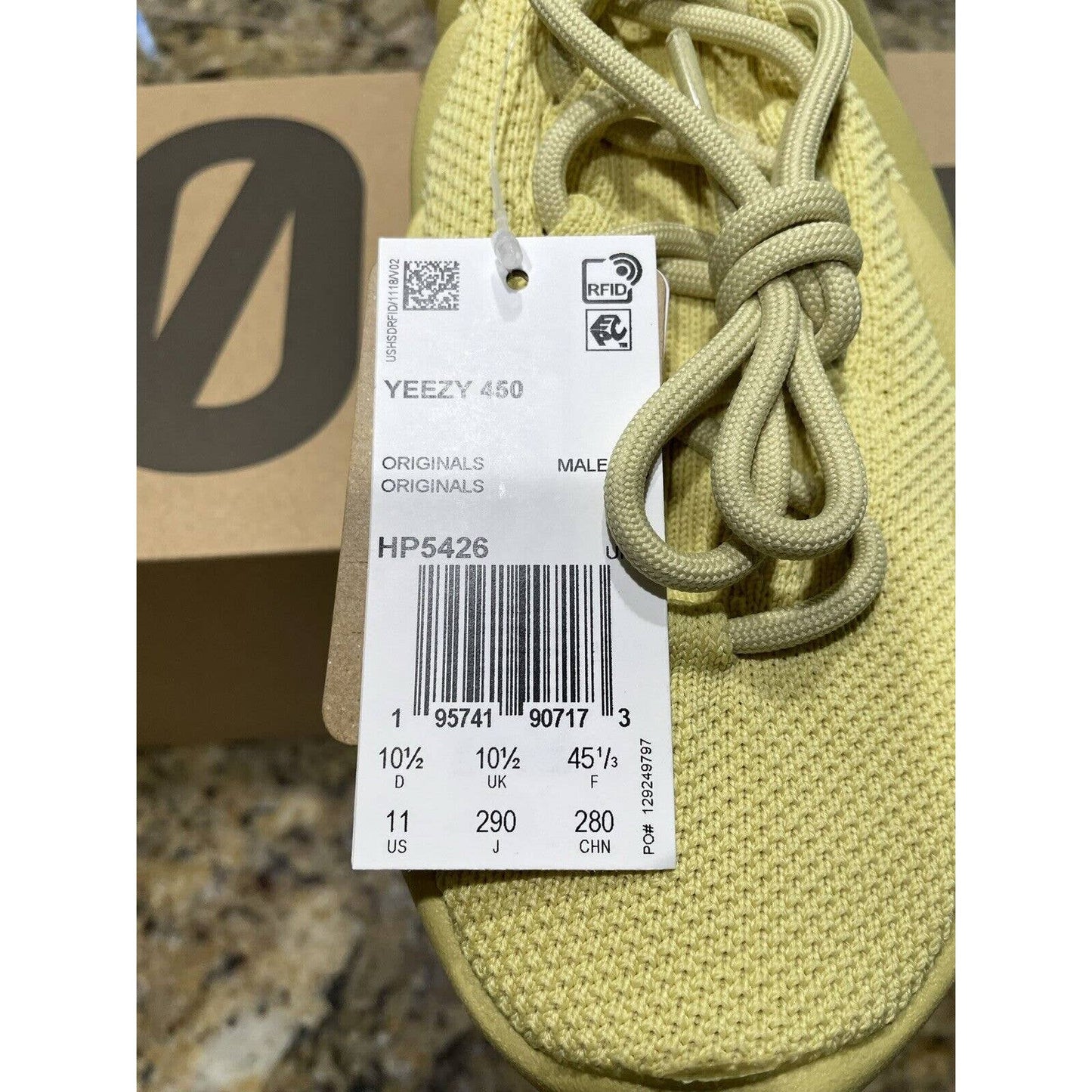 DS Adidas Yeezy 450 Sulfur Men’s Size 11 *SHIPS FAST*