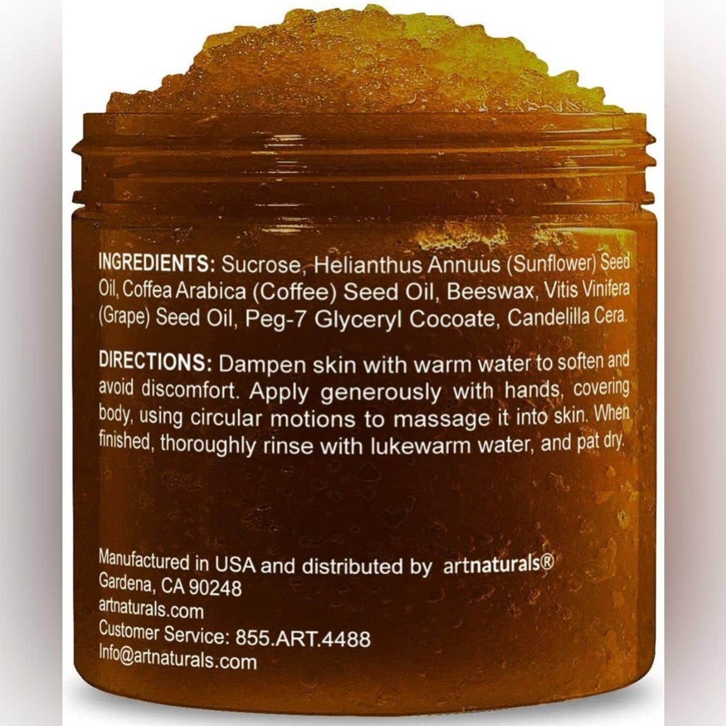 Caramel Coffee Body Scrub – Moisturizing and Softening - 10 oz