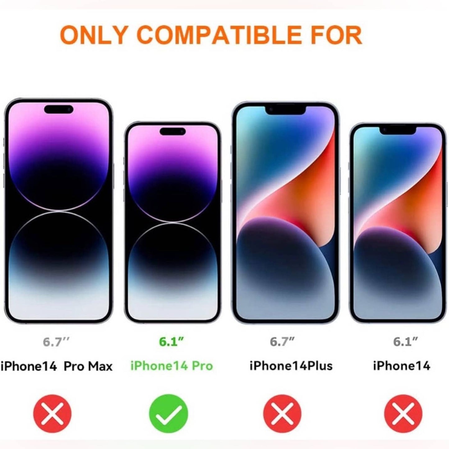 Focuses iPhone 14 Pro Blue Light Screen Protector for iPhone 14 Pro 3-Pack