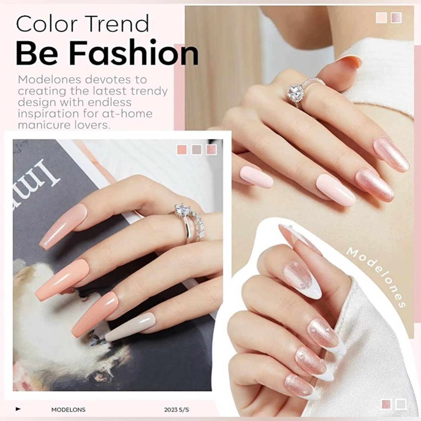 modelones Gel Nail Polish Set, 21 Colors Popular Nude Solid Gel Polish