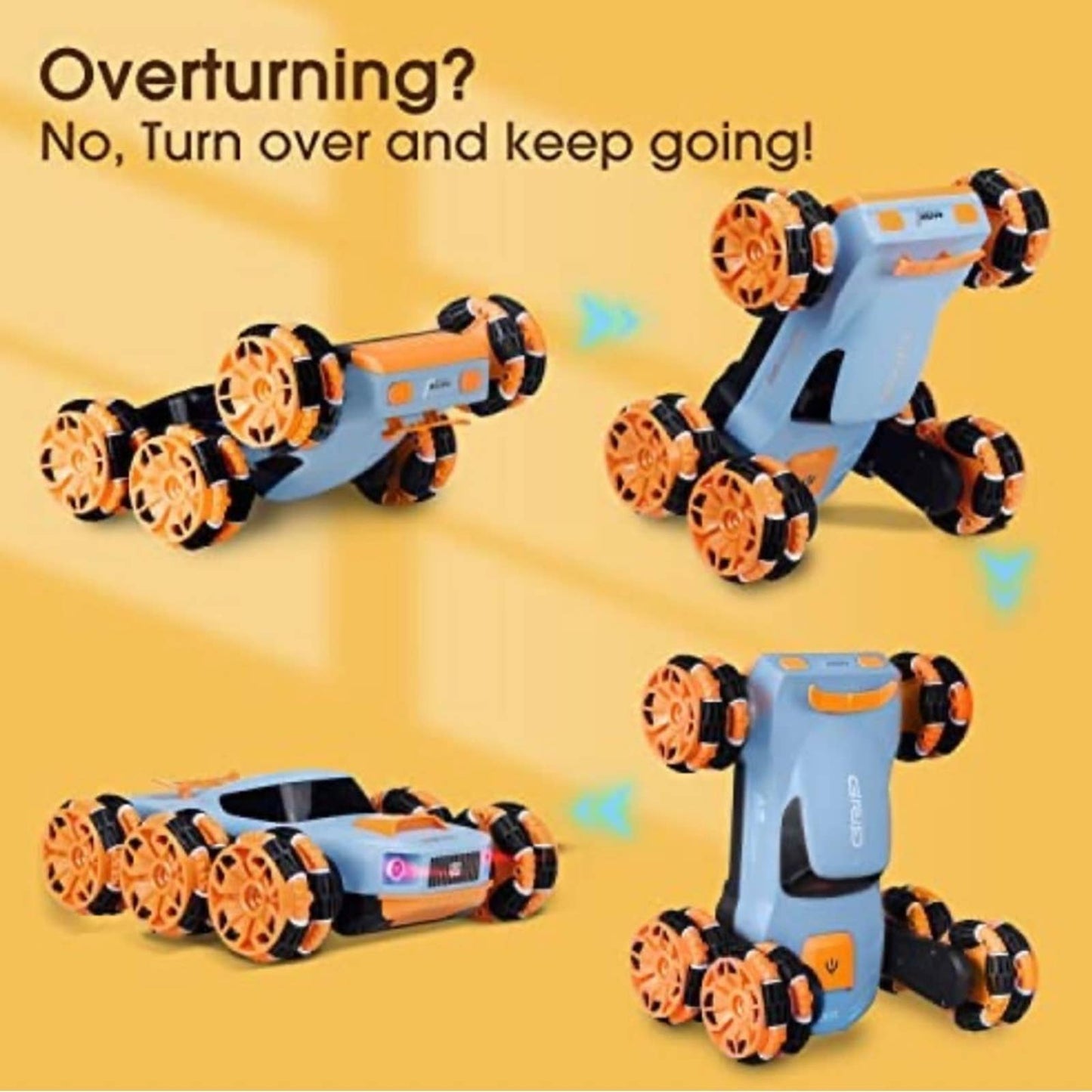 6WD Remote Control Car, RC Stunt Car 360°Rotating, Drifting, Lights, Music