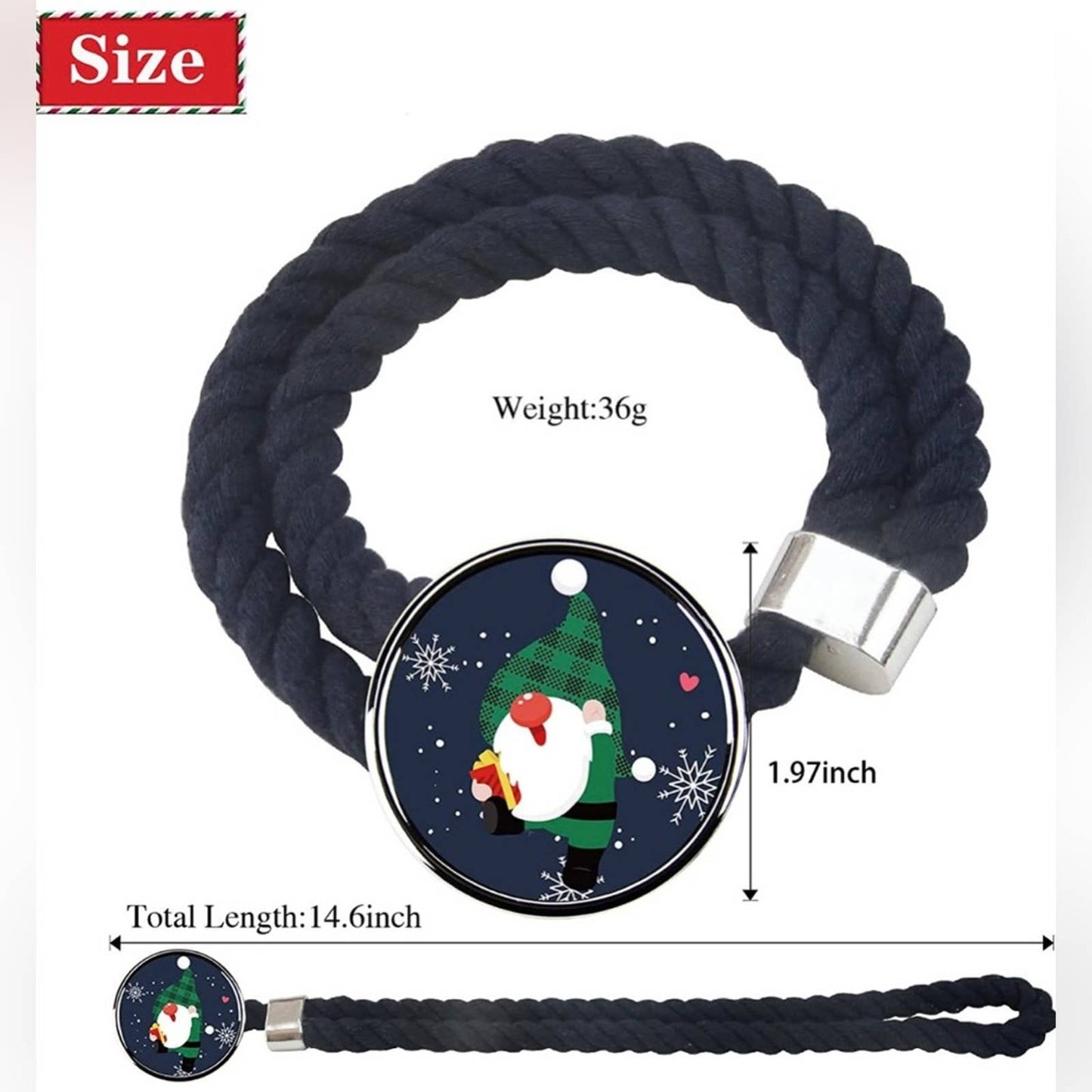 Porlau Christmas Curtain Tieback Cotton Rope Curtain Tie Backs, Navy