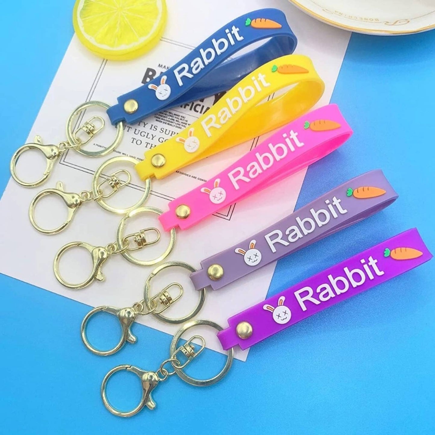 LWZHLED Cute Keychain Gift, Keychains With Golden Metal Key Ring