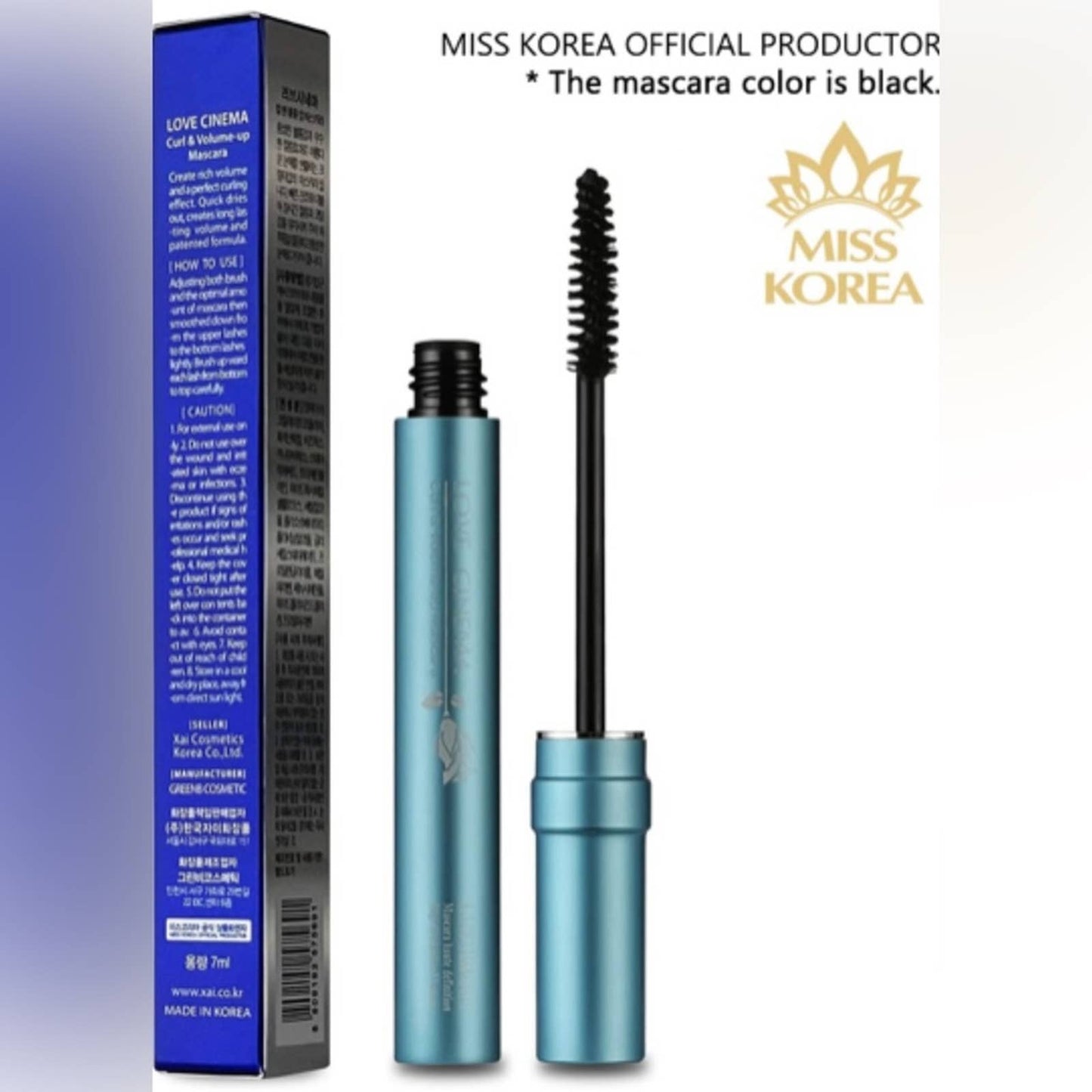 LOVE CINEMA Curling & Voluminous Mascara, Waterproof Mascara - Black, 0.24 Fl Oz