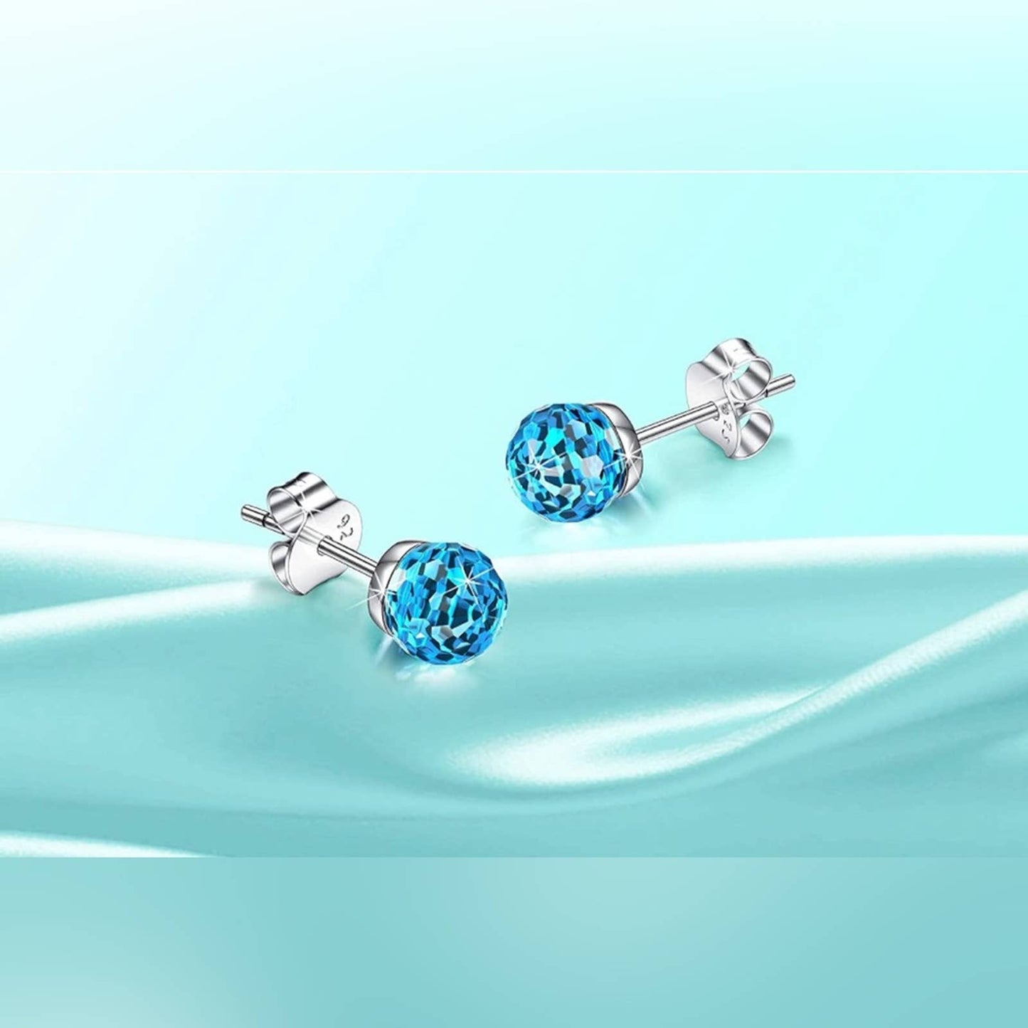 Crystal Earrings, Crystal Earrings for Women 925 Sterling Silver and Austrian