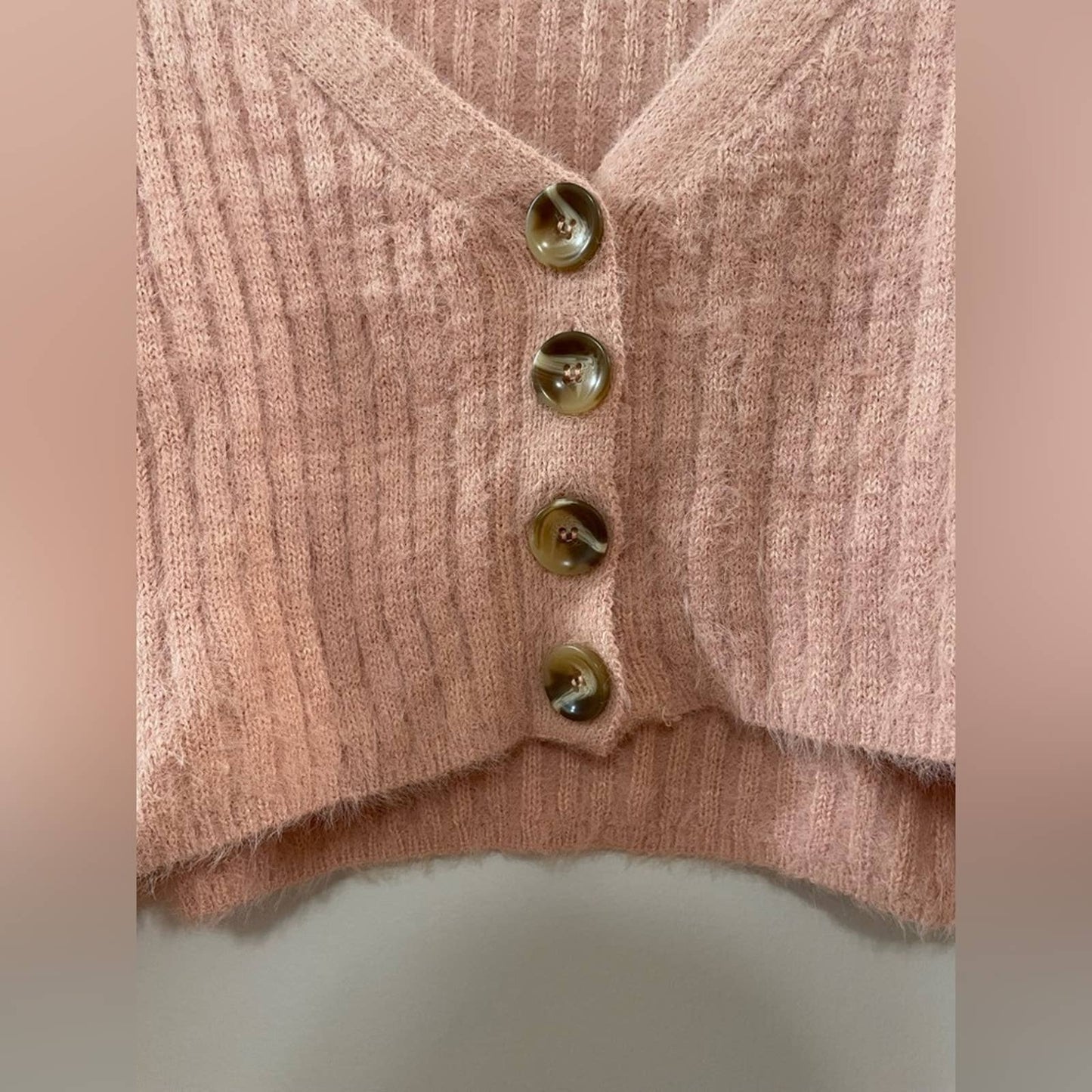 LG Pink Forever 21 Cropped/Ribbed Sweater