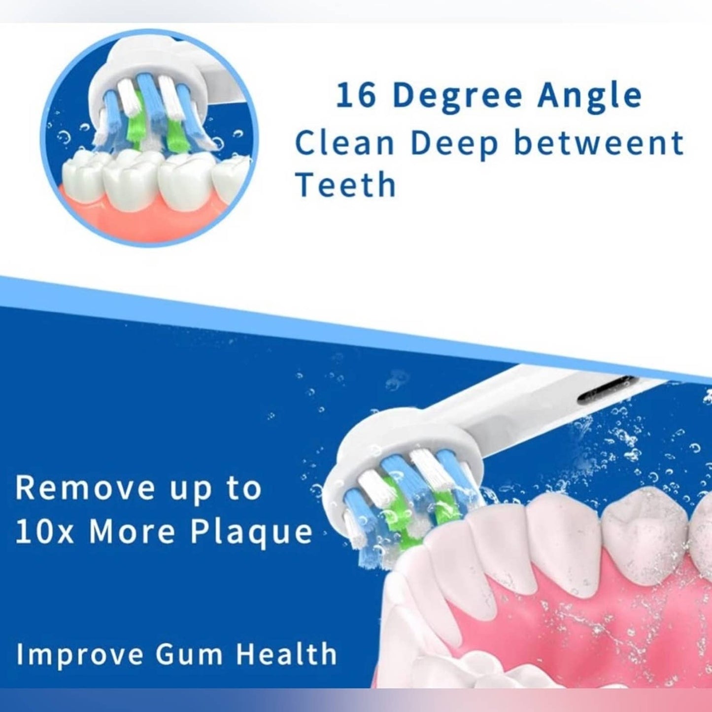 YMPBO Replacement Heads for Oral B Braun Toothbrush EB50 Cross Action 8 pack
