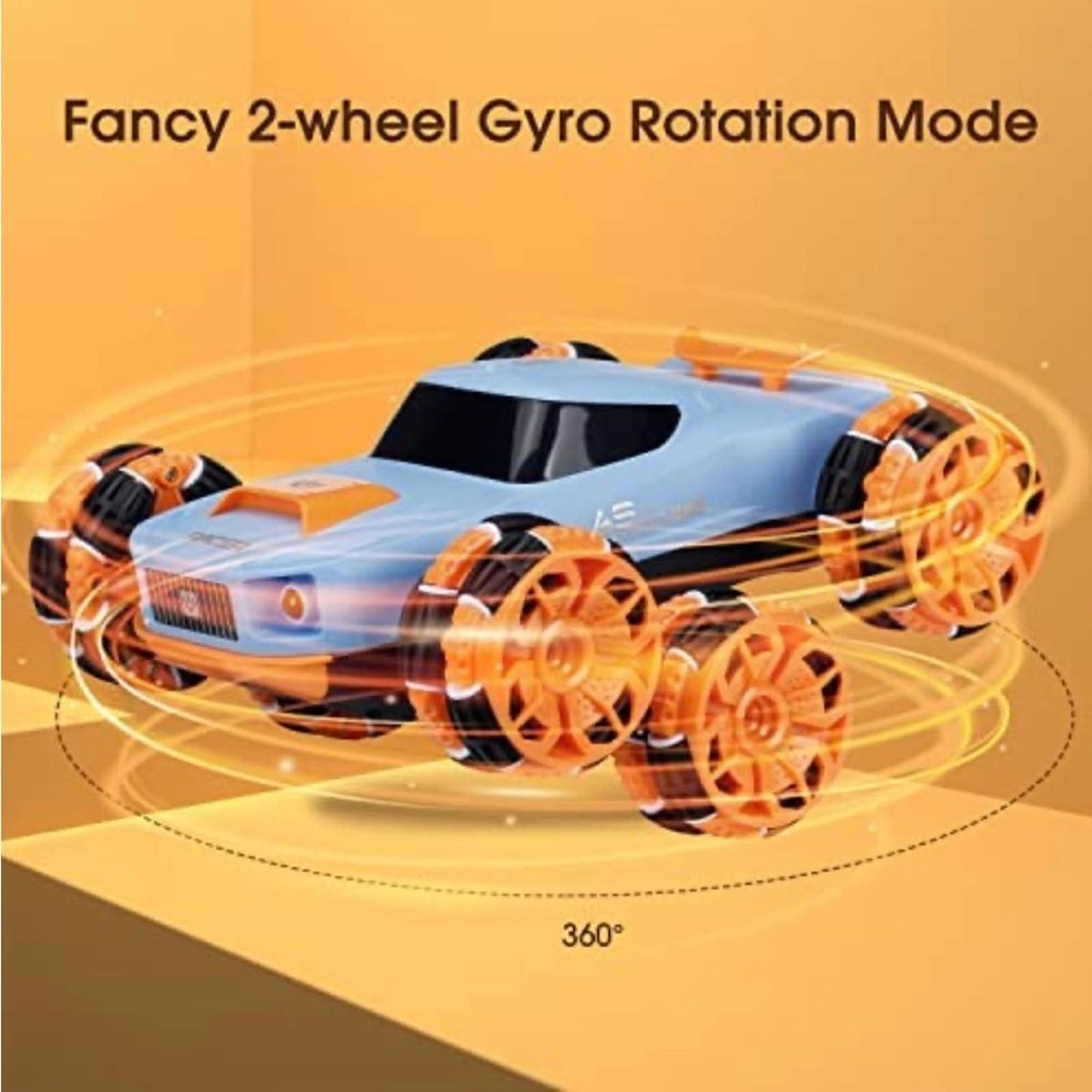 6WD Remote Control Car, RC Stunt Car 360°Rotating, Drifting, Lights, Music
