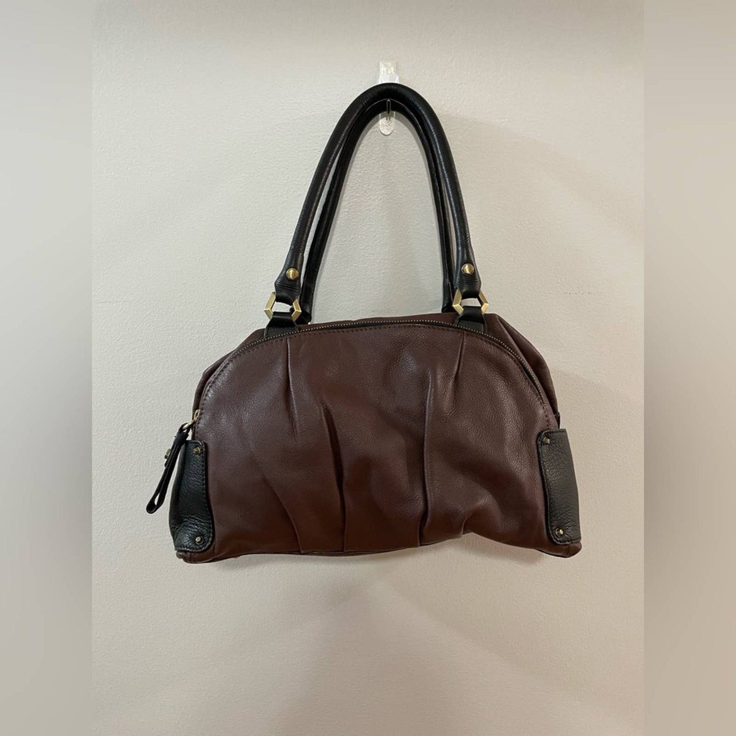 Oryany Full Leather Color Block Shoulder Bag