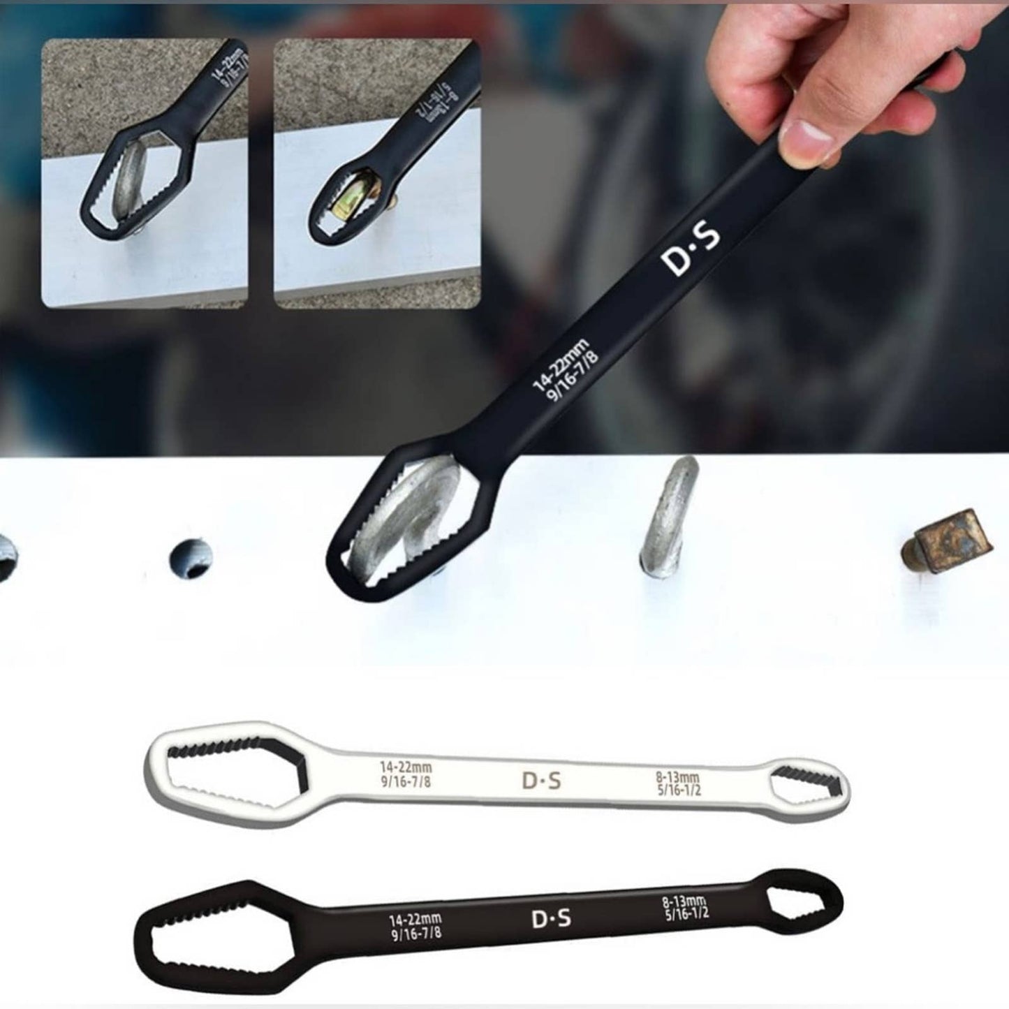 Darrenxjj Double-Head Wrench,Universal Torx Wrench Double-head 8-22mm (2 PCS)