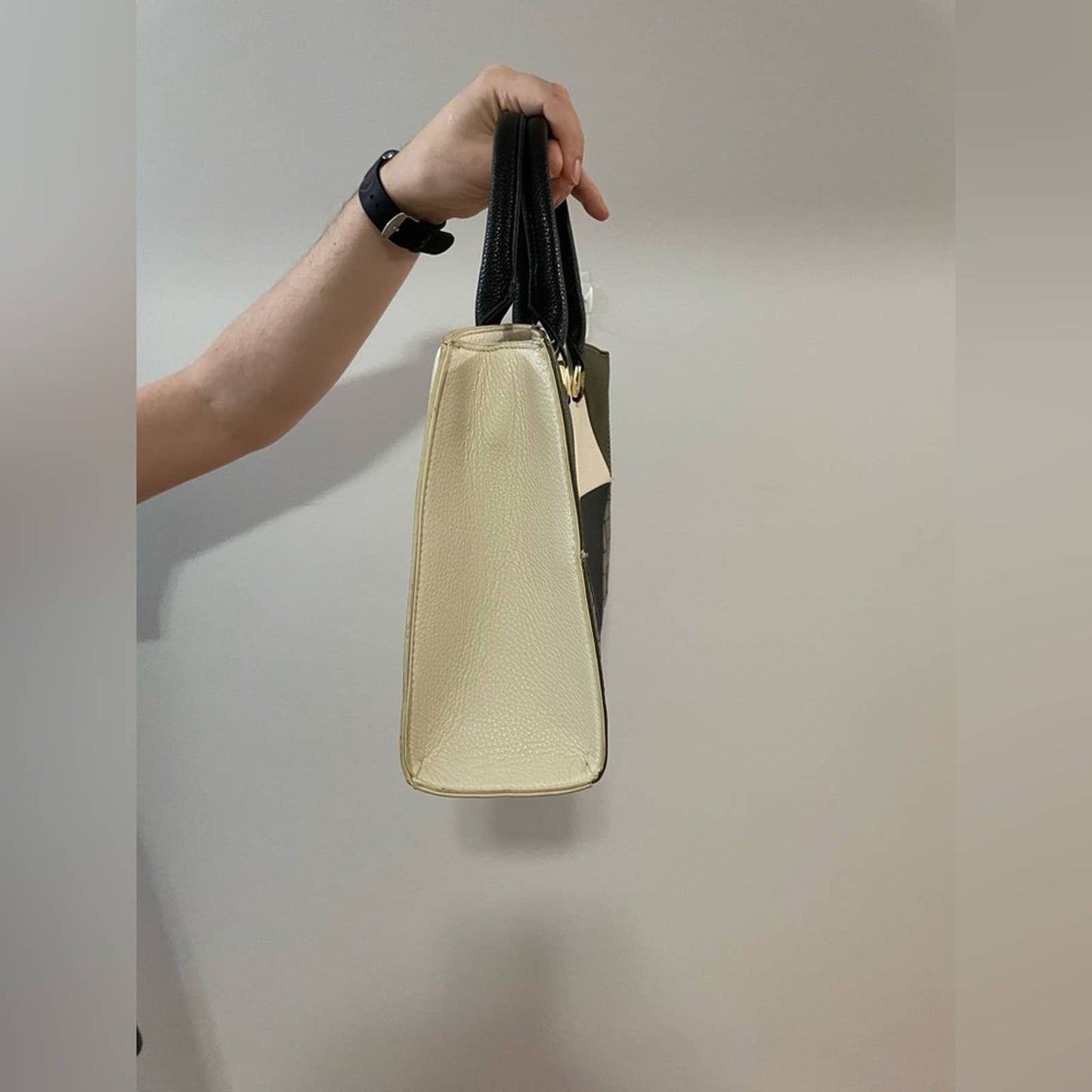 Charming Charlie White Color Block Structured Handbag