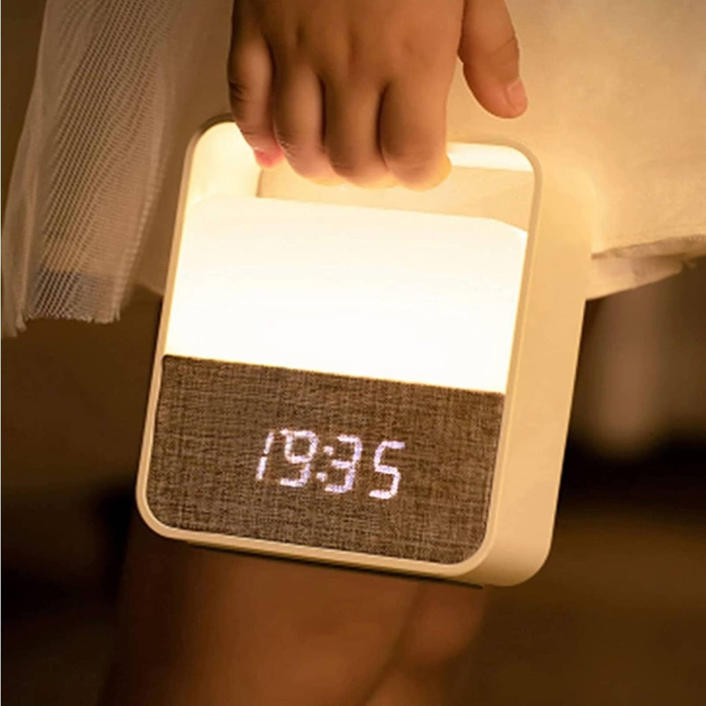 Kintion Alarm Clock Night Light for Childrens/Teenager, Portable Night Light