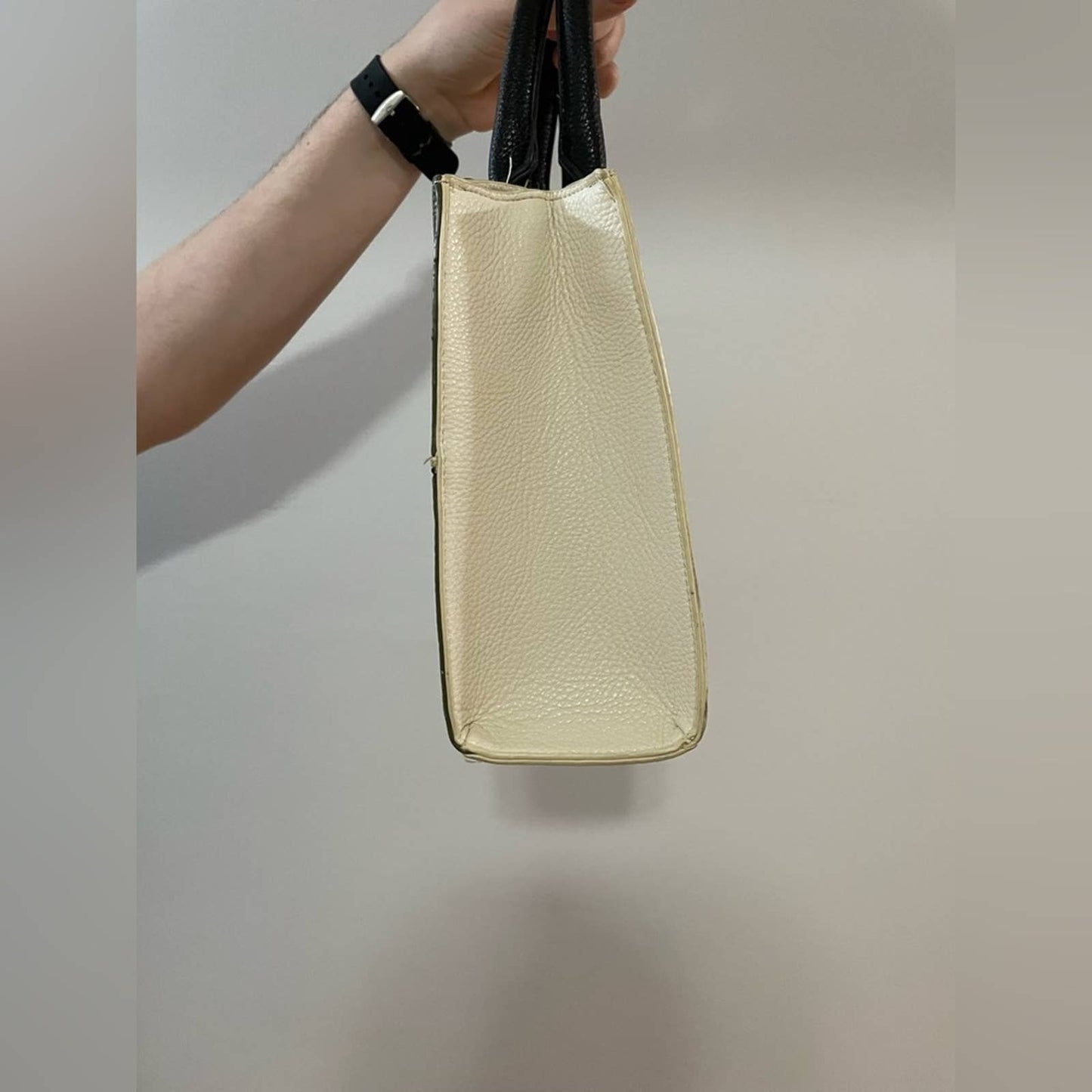 Charming Charlie White Color Block Structured Handbag
