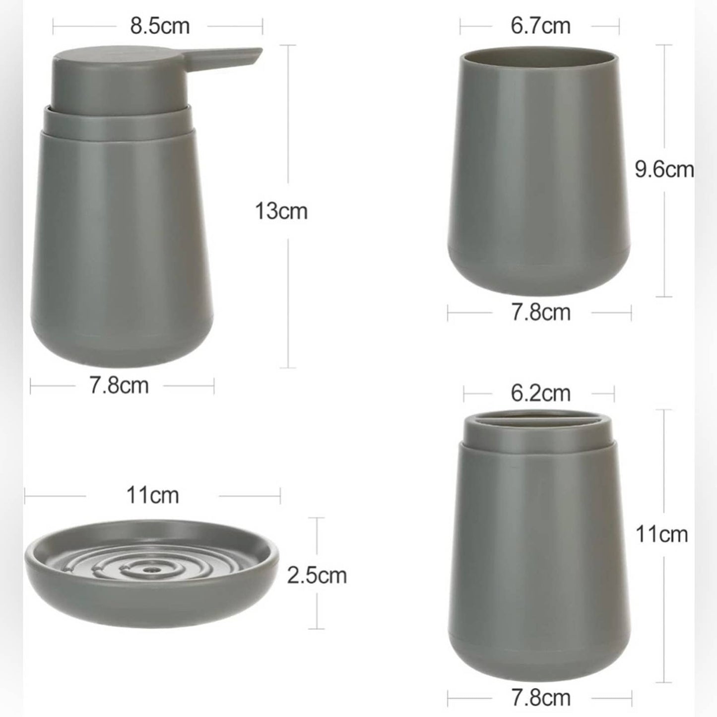 IMAVO Bathroom Accessories Set,Soap Lotion Dispenser,Soap Dish, etc 4 Pieces