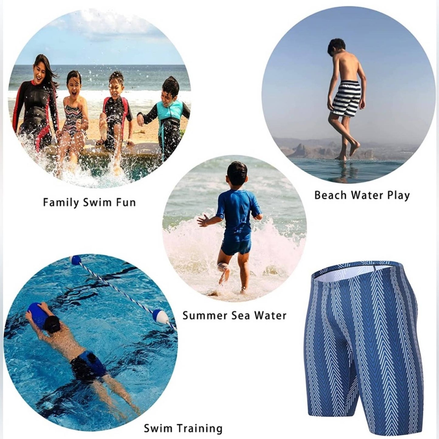 Xioker Boys Swim Jammers Kids Jammer for Swimming,Youth Compression Swim Jammer