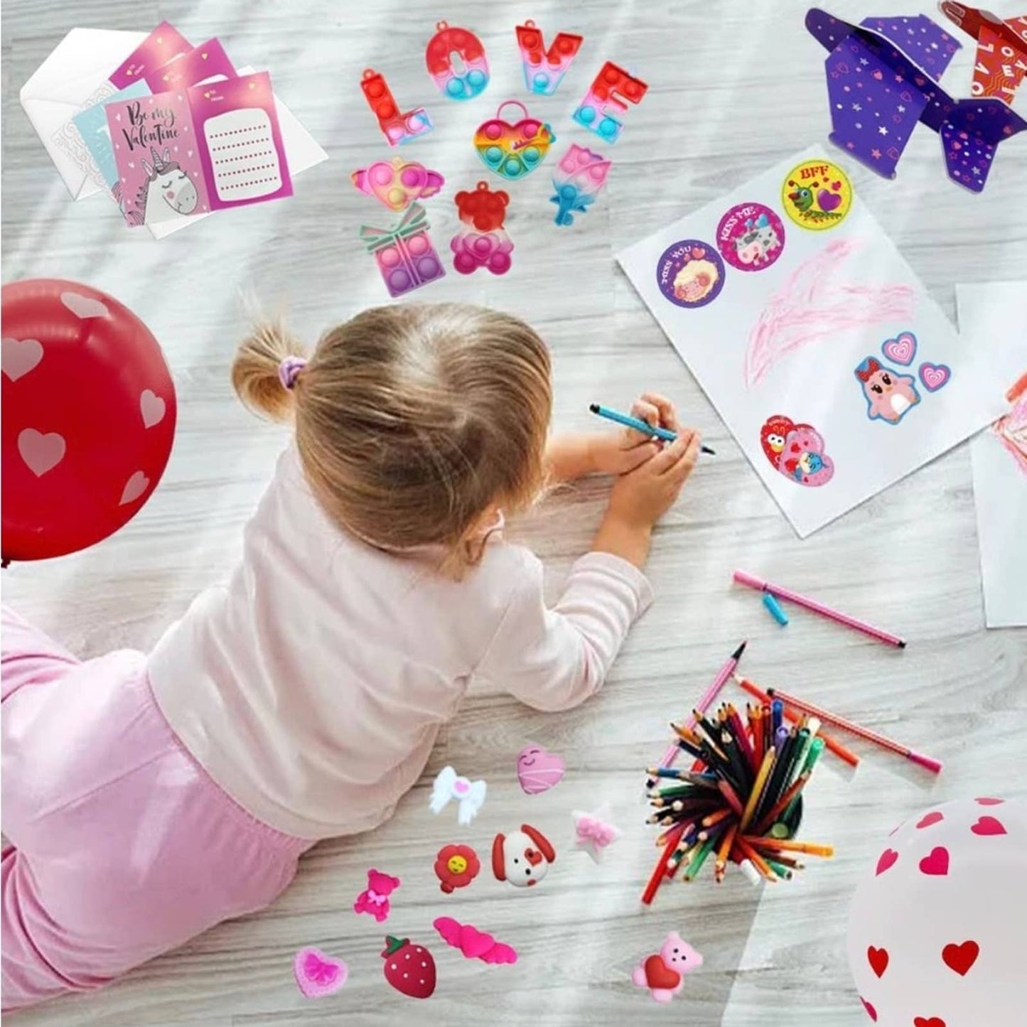 Happy Valentines Day Party Favors for Kids, Fidget Toys Pack, Birthday Gift Toys