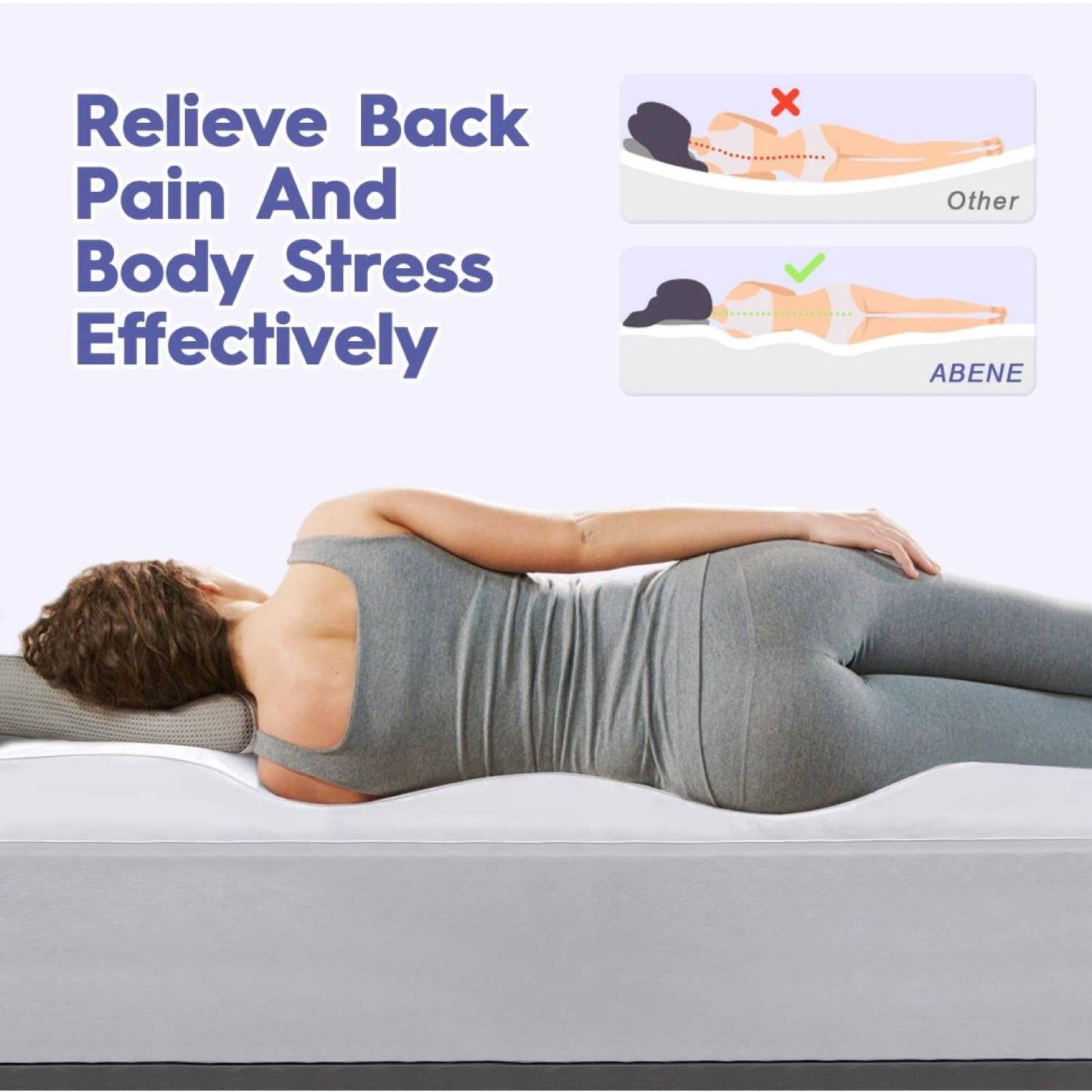ABENE King Mattress Topper for Back Pain Relief, Extra Thick Mattress Pad Pillow