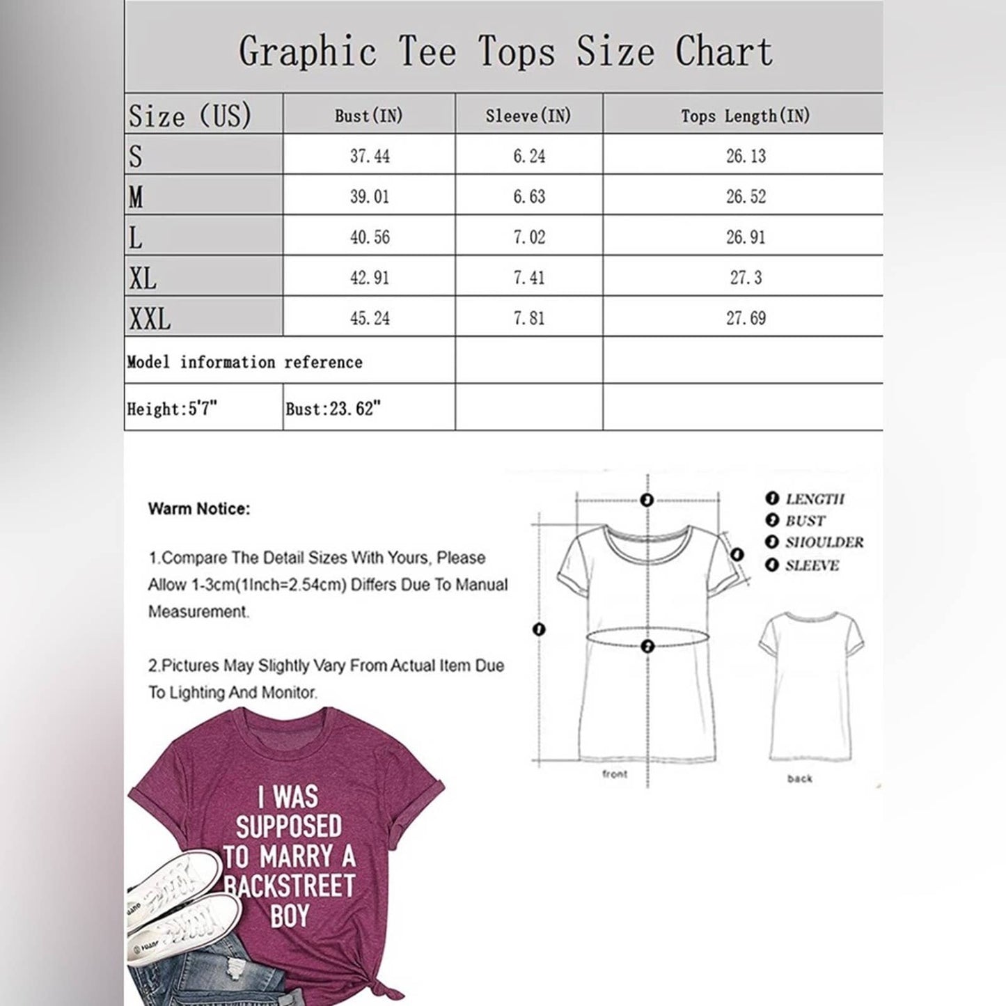 I was Supposed to Marry A Backstreet BOY T-Shirt Graphic Print Tops Small Purple