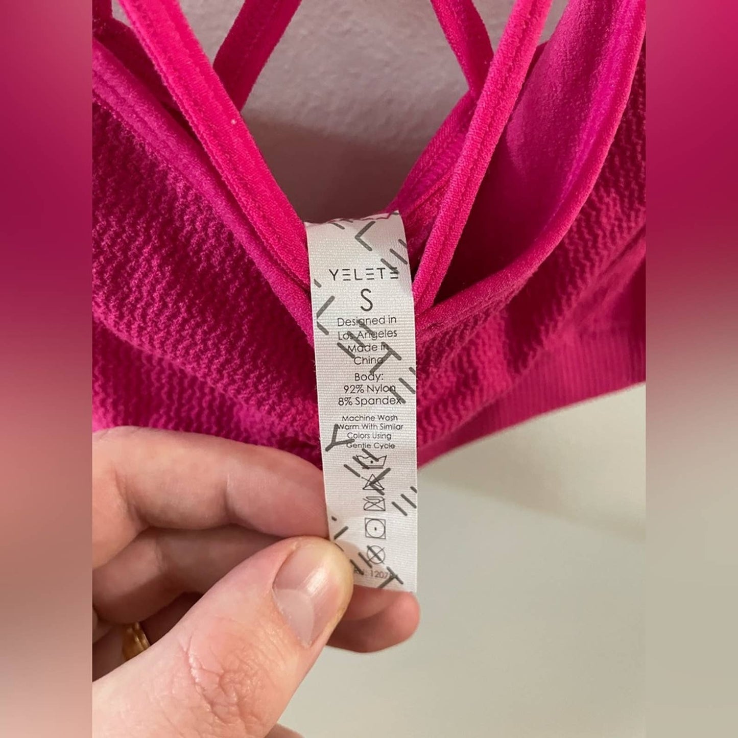 NWT SM Yelete Pink Sports Bra