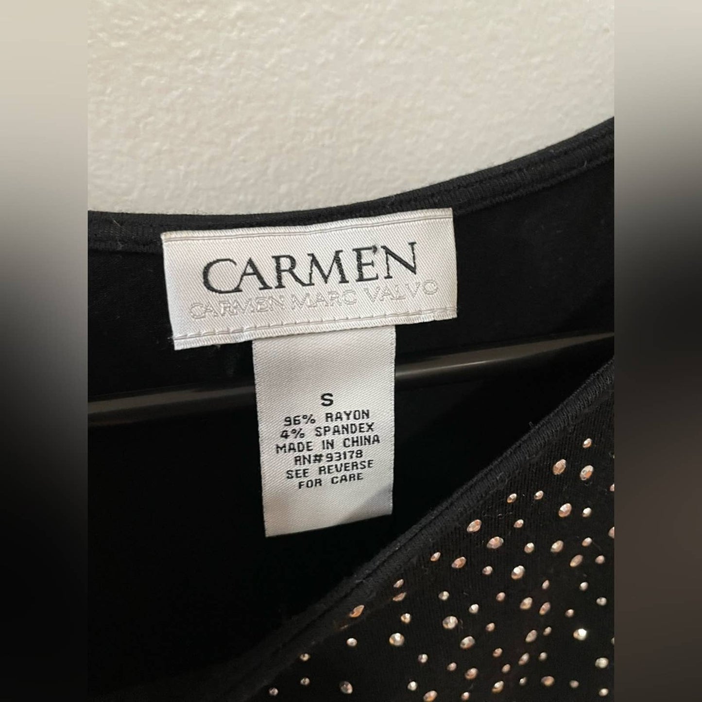 SM Carmen Marc Valvo Studded Blouse