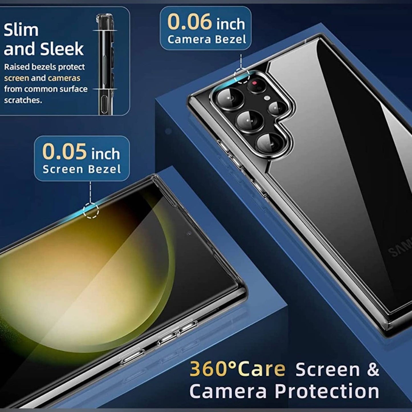 HARMARK Crystal Clear Designed for Samsung Galaxy S23 Ultra Case,Clear