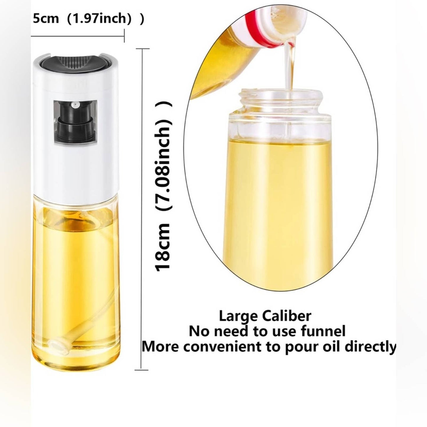 SweeHo Oil Sprayer for Cooking, Food-Grade Olive Oil Sprayer Mister 120ml