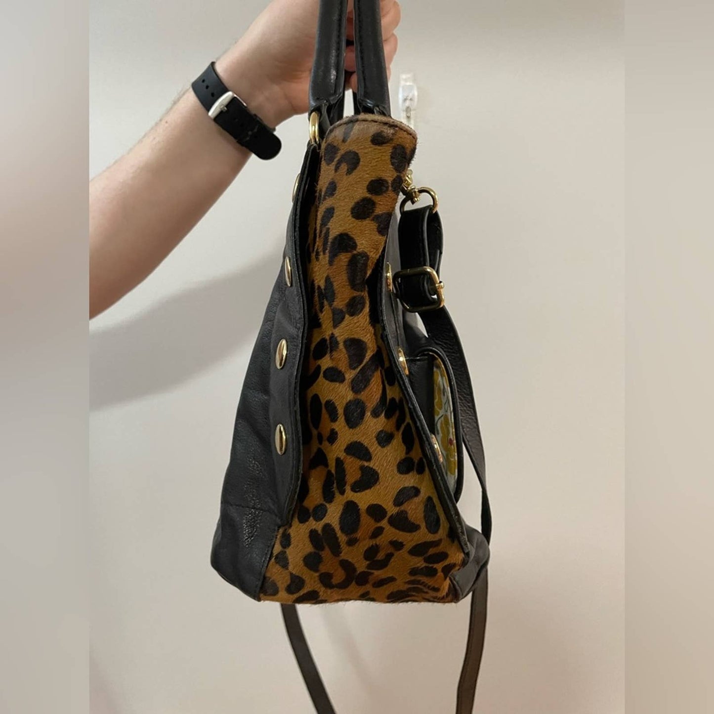 Emma Fox Black Leather Handbag