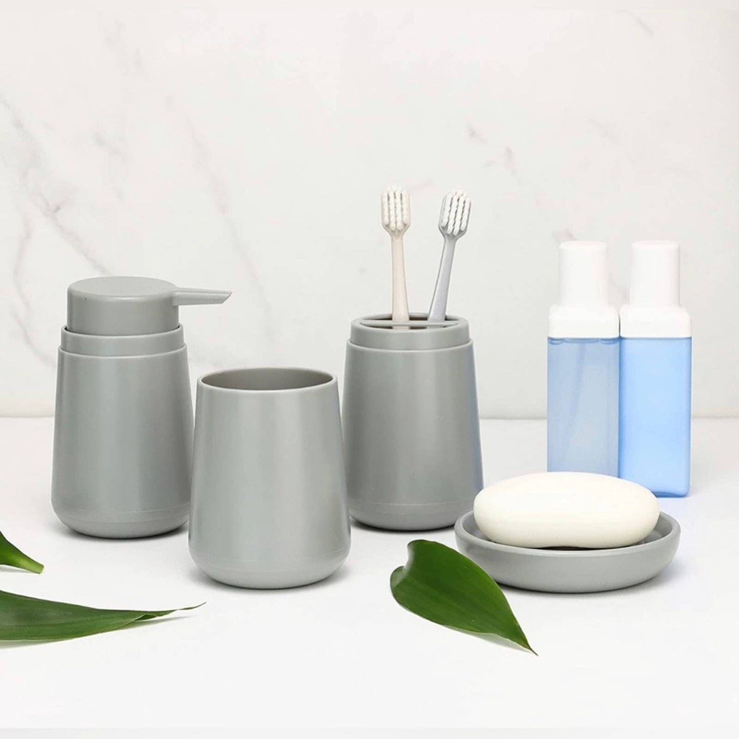 IMAVO Bathroom Accessories Set,Soap Lotion Dispenser,Soap Dish, etc 4 Pieces