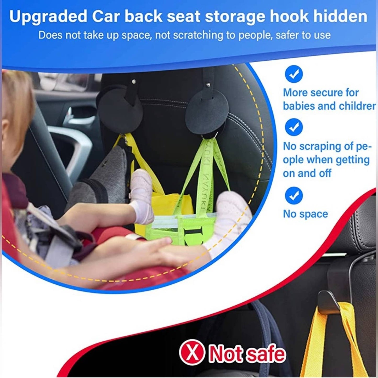 ANUINIT Trunk Organizer for Car Suv Truck Van, Hanging Car Trunk Organizer