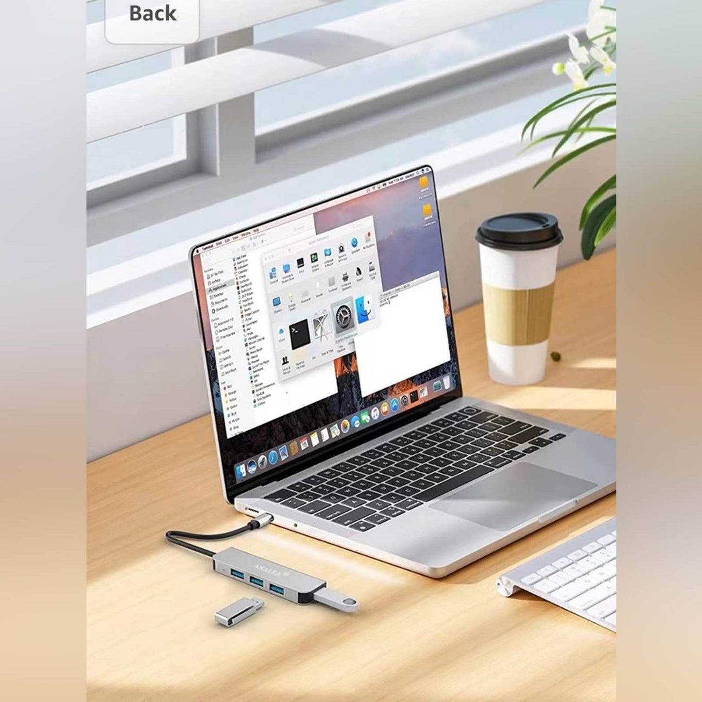 USB C Hub Docking Station with 4 USB Ports Working for Windows and MacBook (#2)