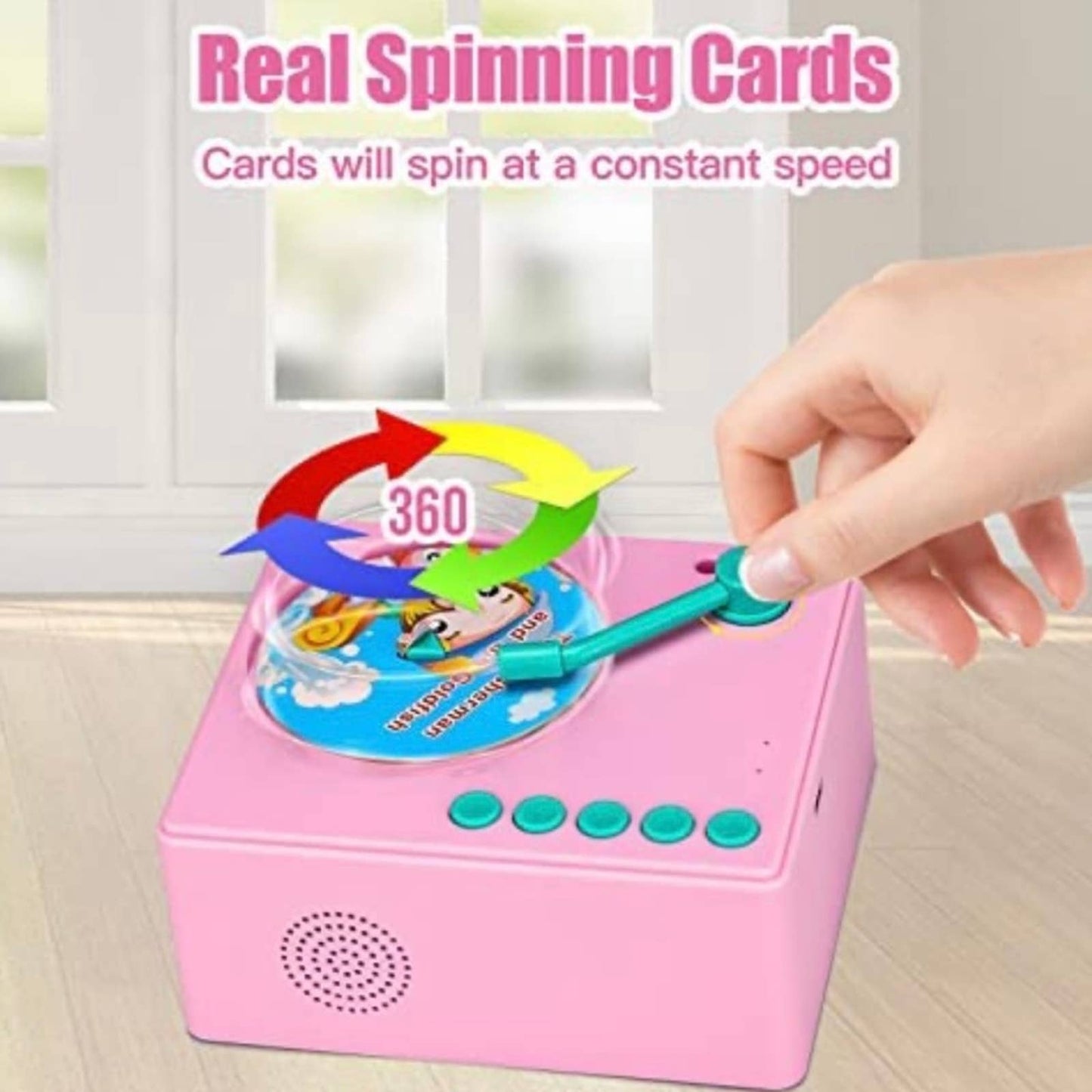 YLL Music Toys Kids Baby Phonograph Gift,Classic Record Player Set (Pink)