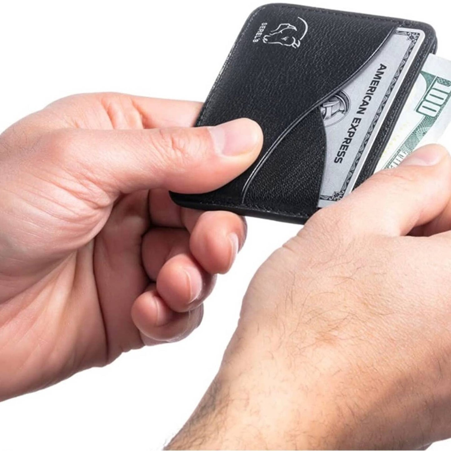 Serel's Wallet for Men : Slim Minimalist Front Pocket Credit Card Holder Wallet
