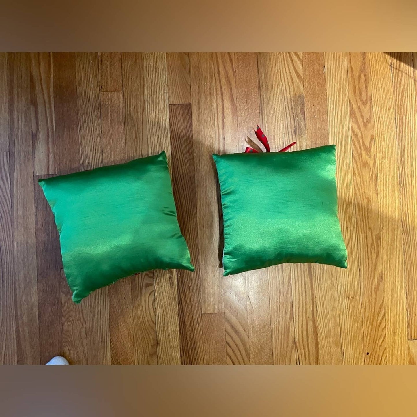 Back of Christmas decorative pillows