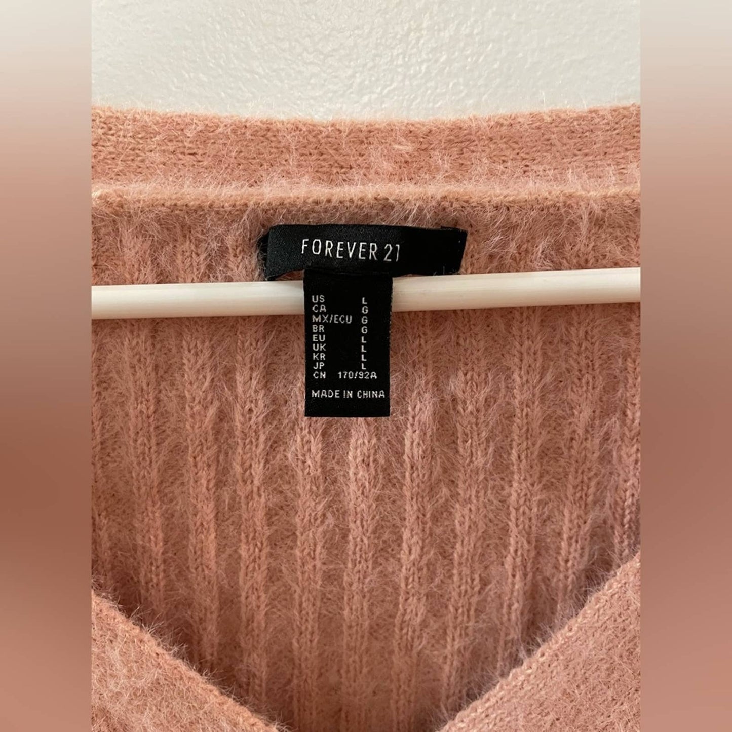 LG Pink Forever 21 Cropped/Ribbed Sweater