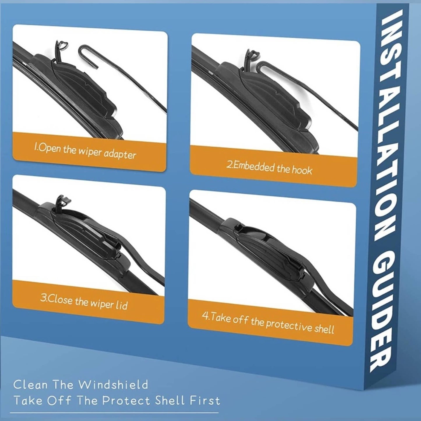 MIKKUPPA 22" + 22" Front Windshield Wiper Blade (Pack of 2)