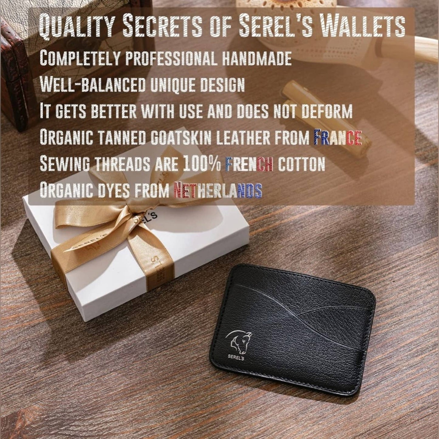 Serel's Wallet for Men : Slim Minimalist Front Pocket Credit Card Holder Wallet