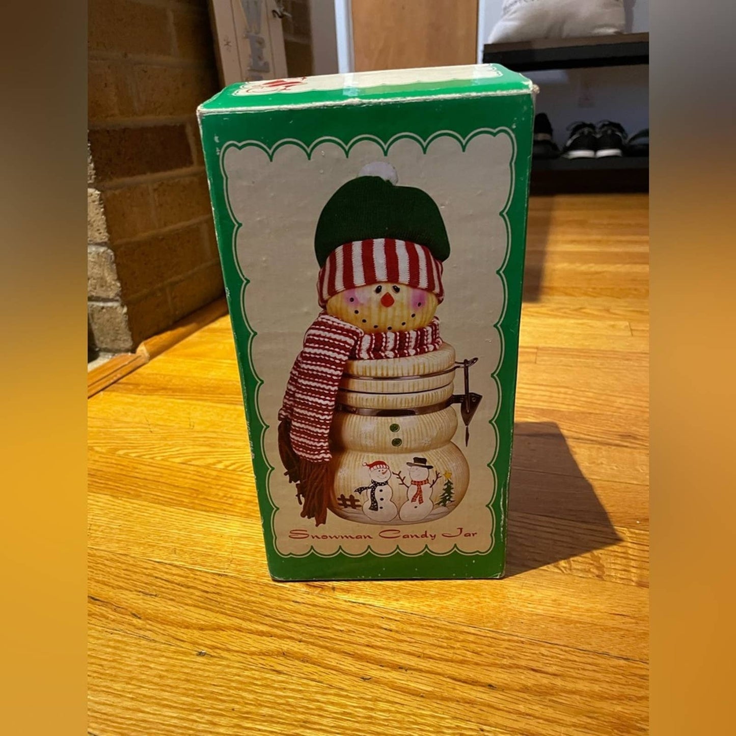 Snowman Cookie Jar Like New Cute Christmas
