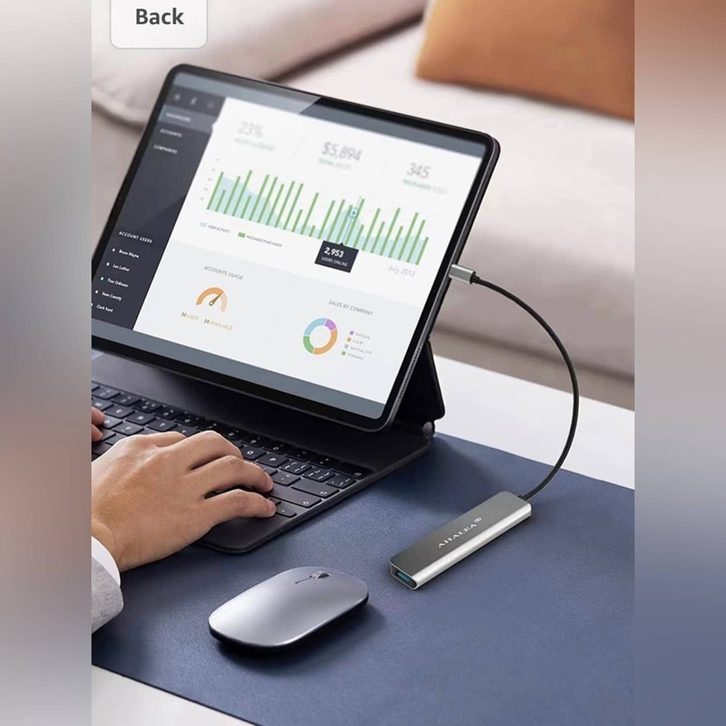 USB C Hub Docking Station with 4 USB Ports Working for Windows and MacBook (#2)