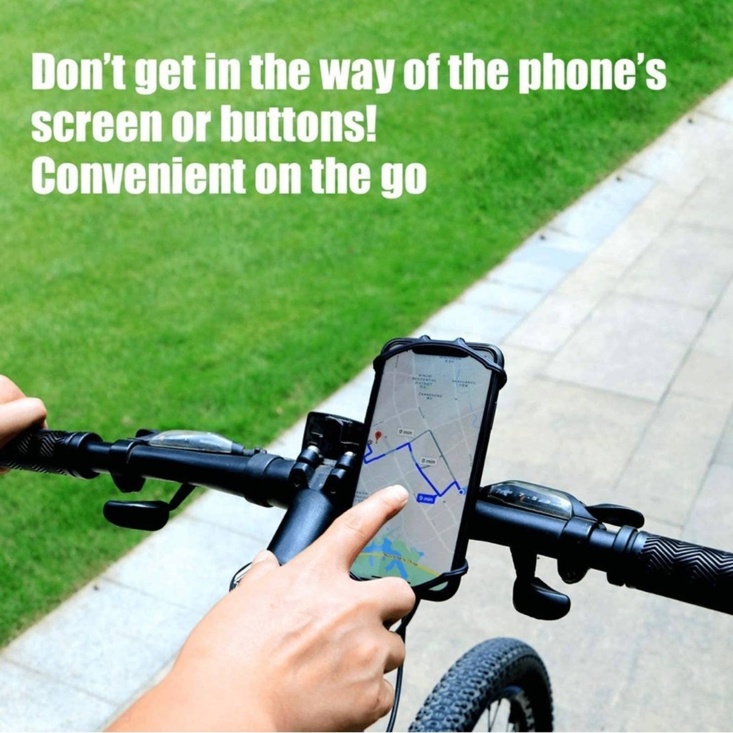 Newppon Bike & Motorcycle Phone Mount : Universal Silicone Cellphone Holder