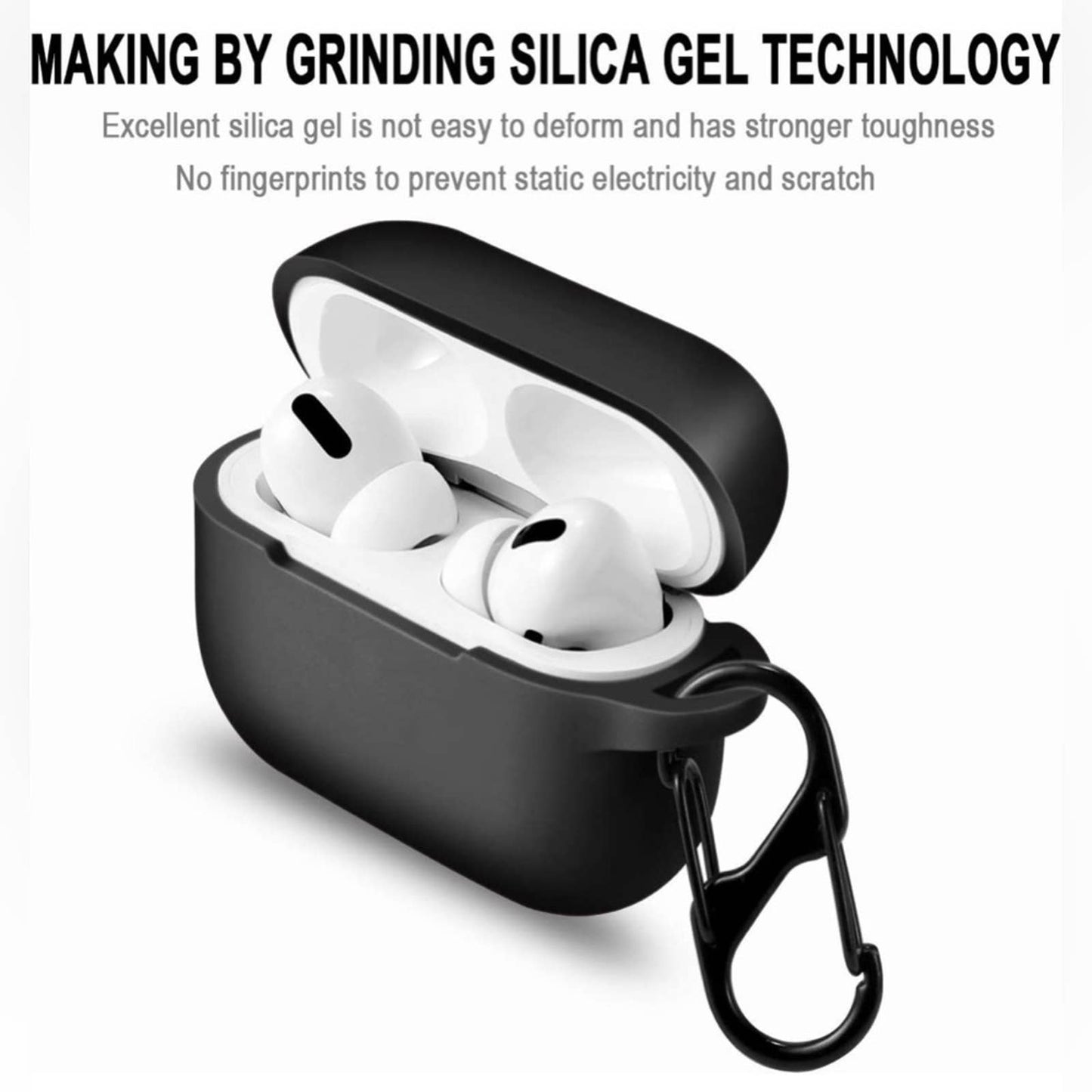 LiZHi for Airpods Pro 2nd Generation Case Cover, Soft Silicone Skin Cover