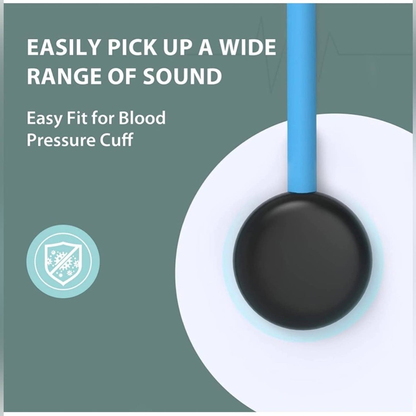 FriCARE Lightweight Single Head Stethoscope (Ocean Blue Tube)