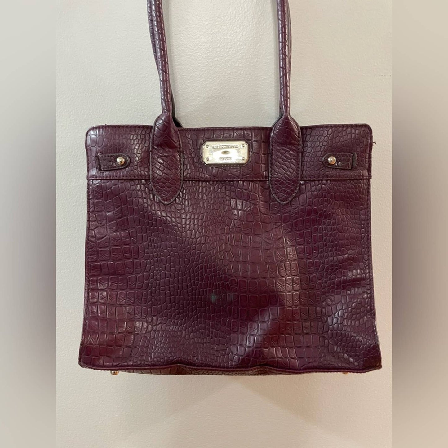Liz Claiborne Pink Crocodile Tote