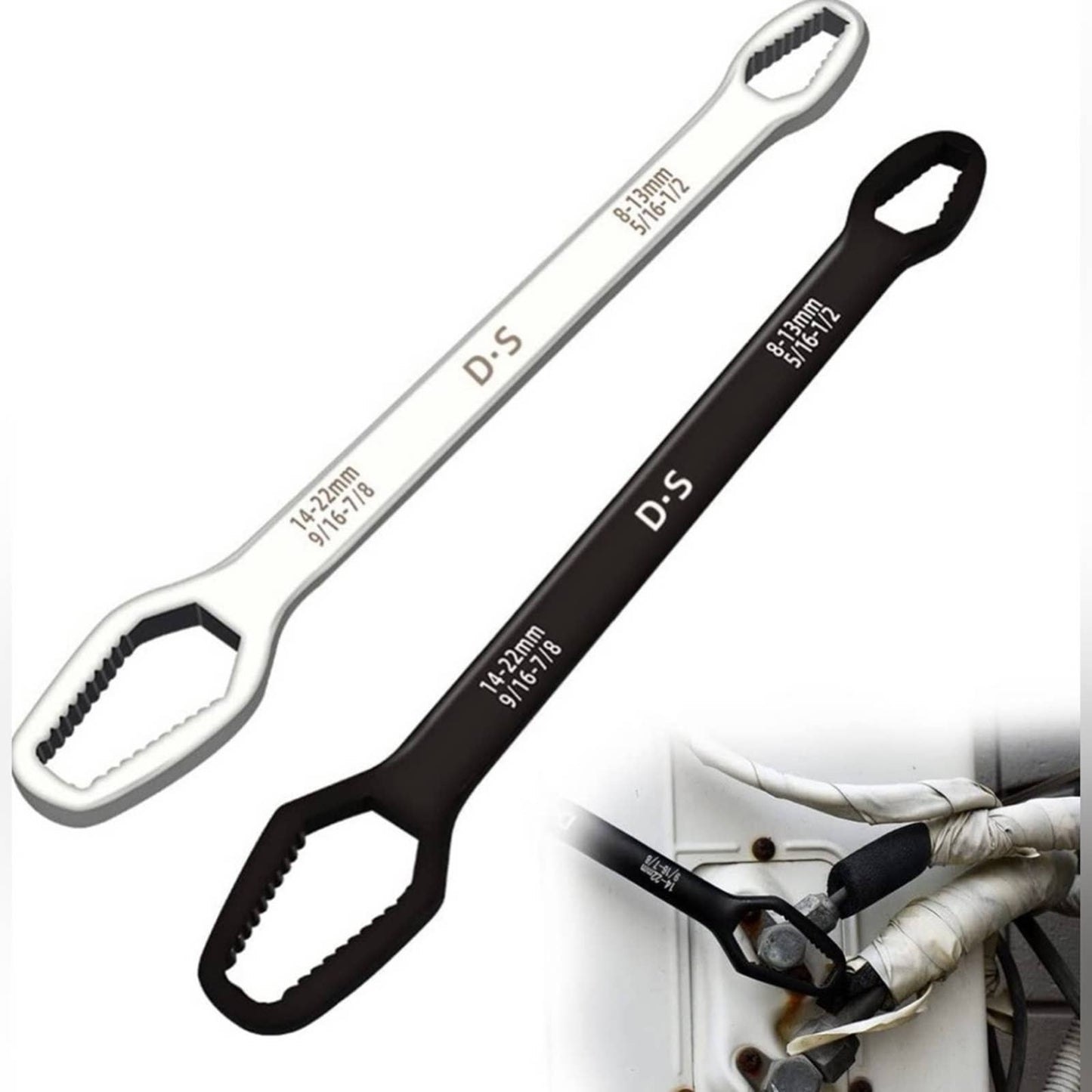 Darrenxjj Double-Head Wrench,Universal Torx Wrench Double-head 8-22mm (2 PCS)