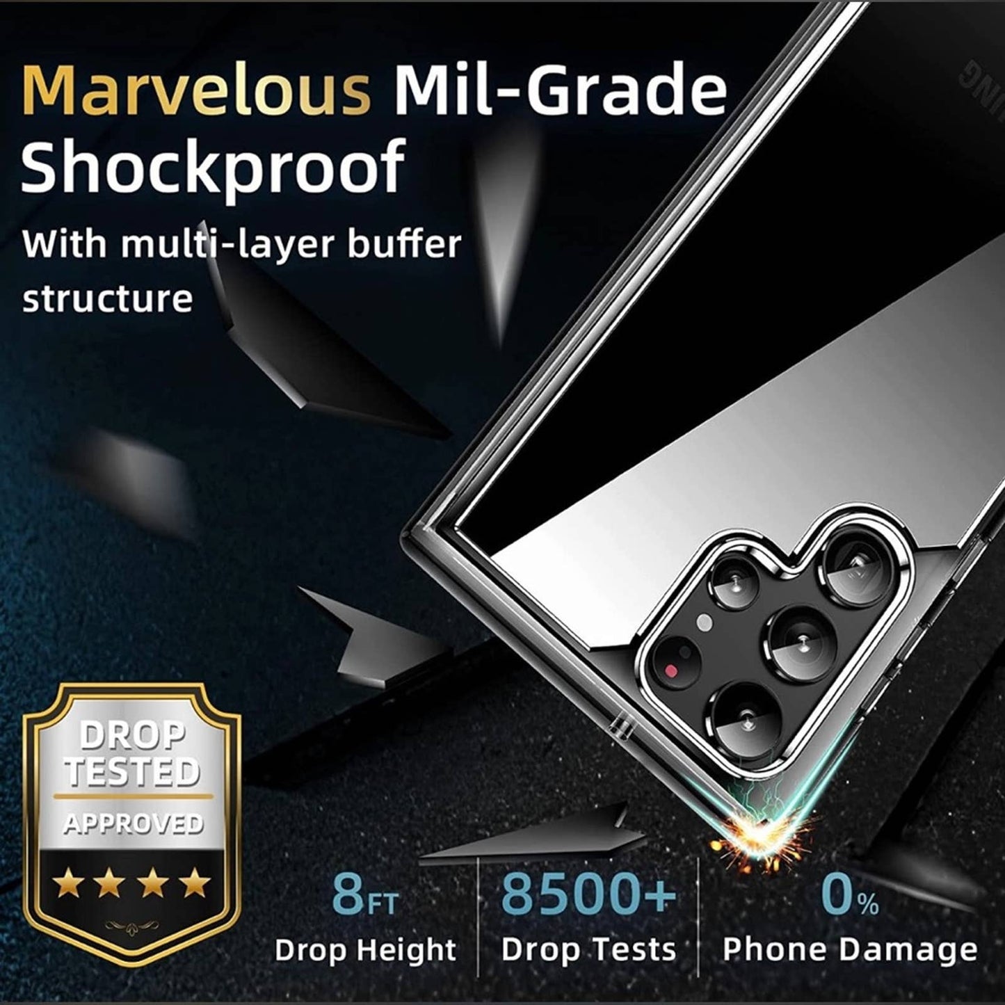 HARMARK Crystal Clear Designed for Samsung Galaxy S23 Ultra Case