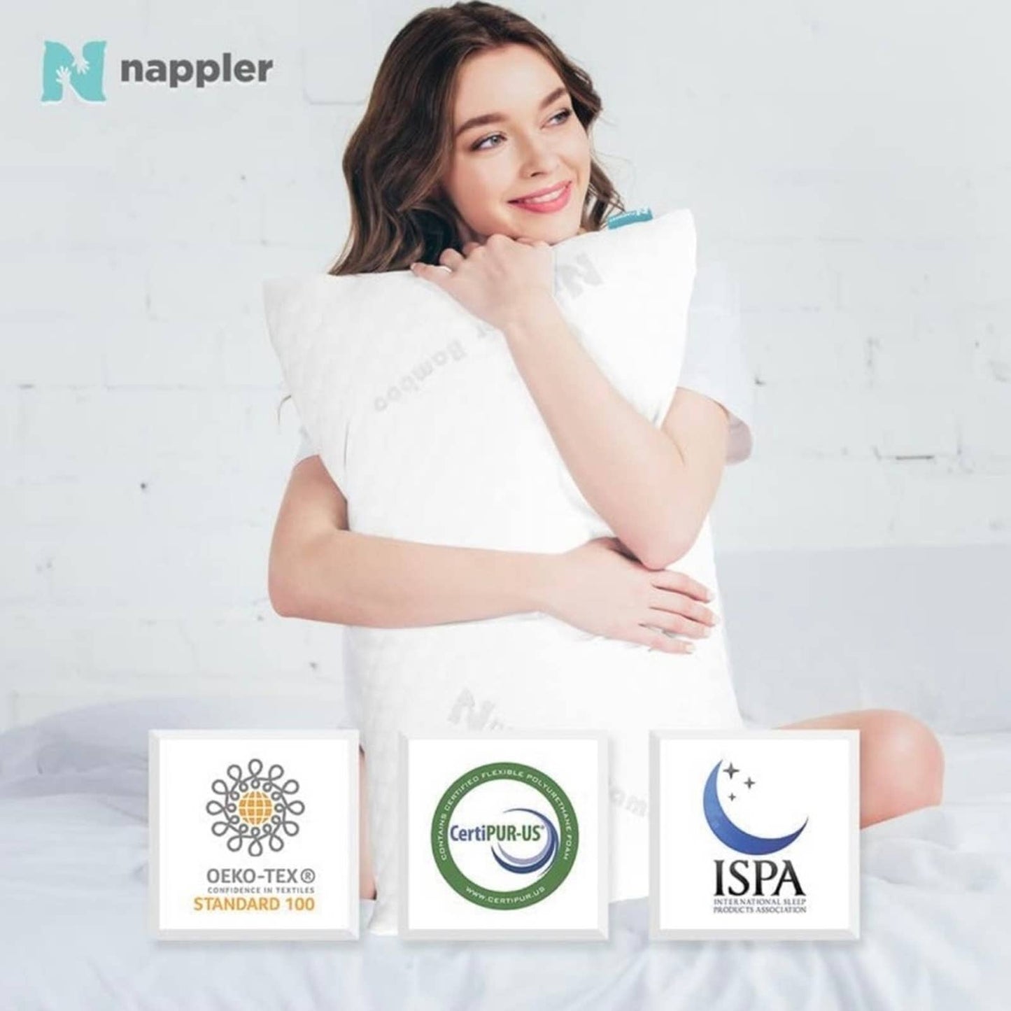 Nappler Premium Queen Pillow Hypoallergenic Adjustable Memory Foam #2