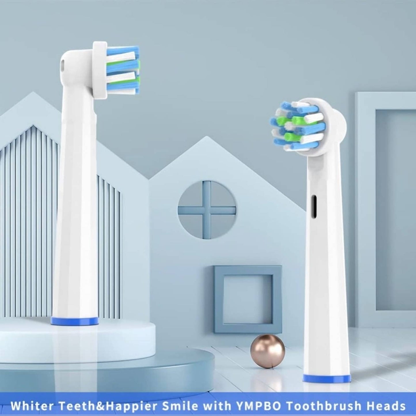 YMPBO Replacement Heads for Oral B Braun Toothbrush EB50 Cross Action 8 pack