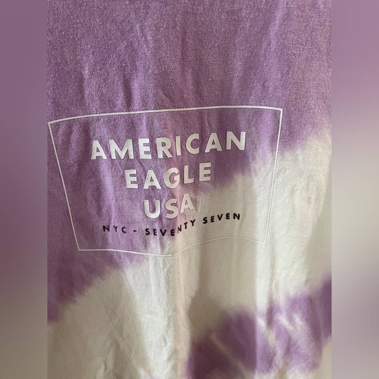 XS American Eagle Purple Tie Dye Shirt