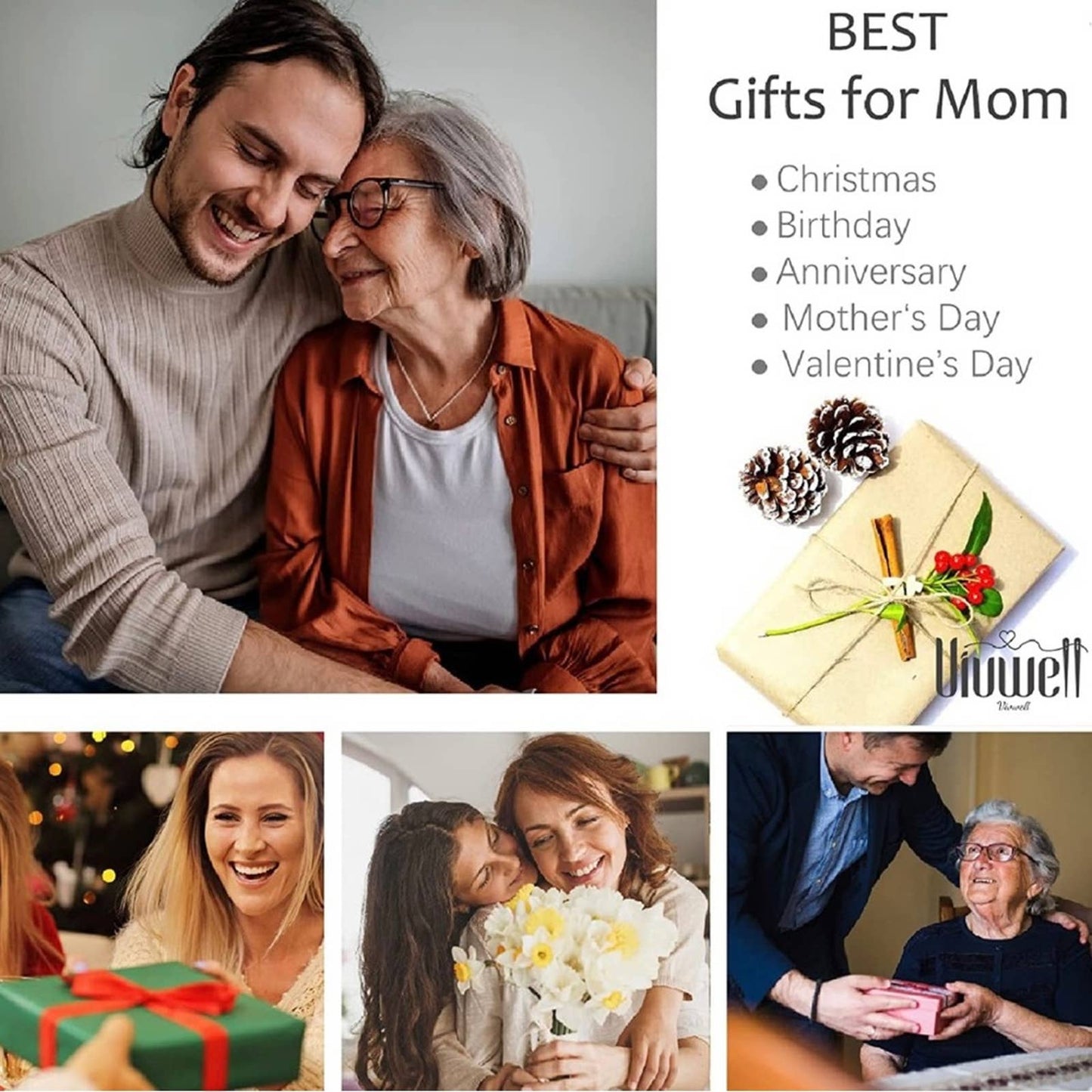 Gifts for Mom Blanket Best Mom Ever 65" x 50"(Pure White)