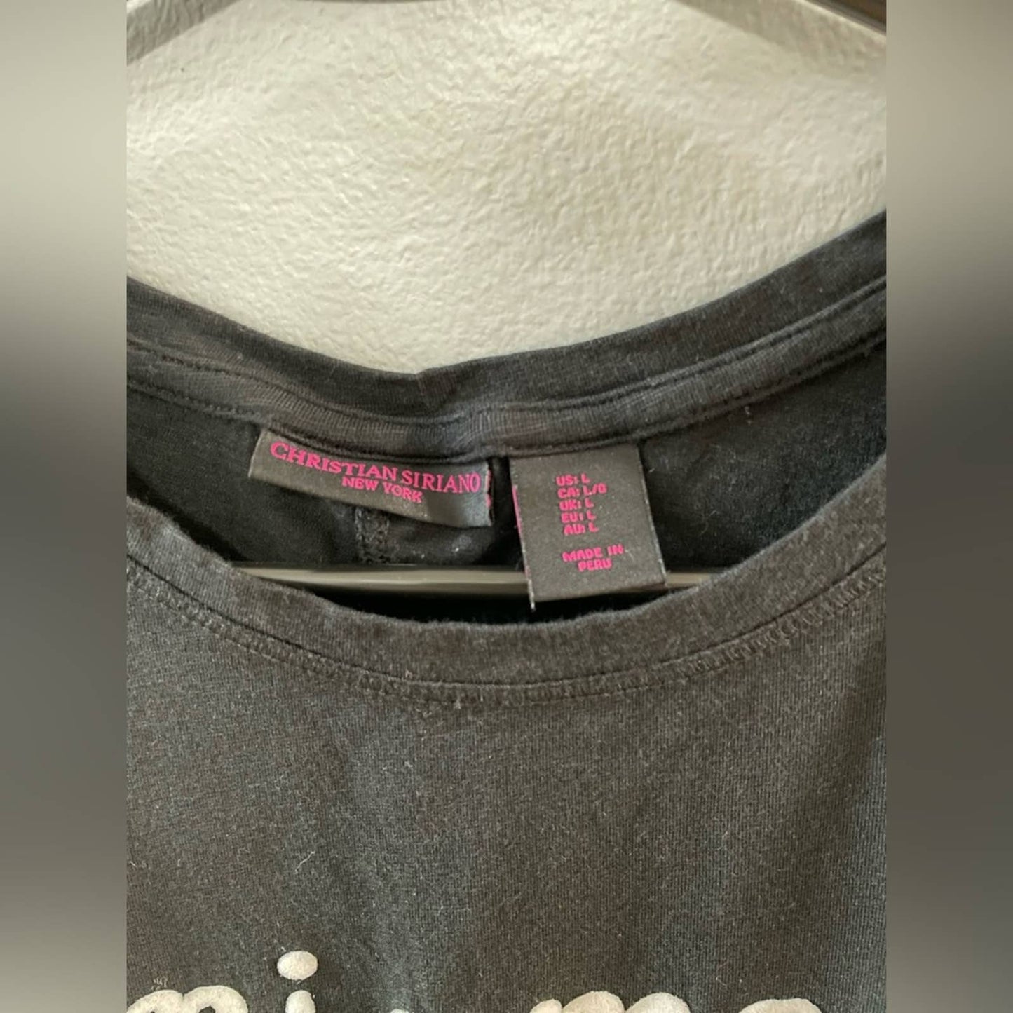 LG Black Christian Siriano Mi Amor Black T-Shirt