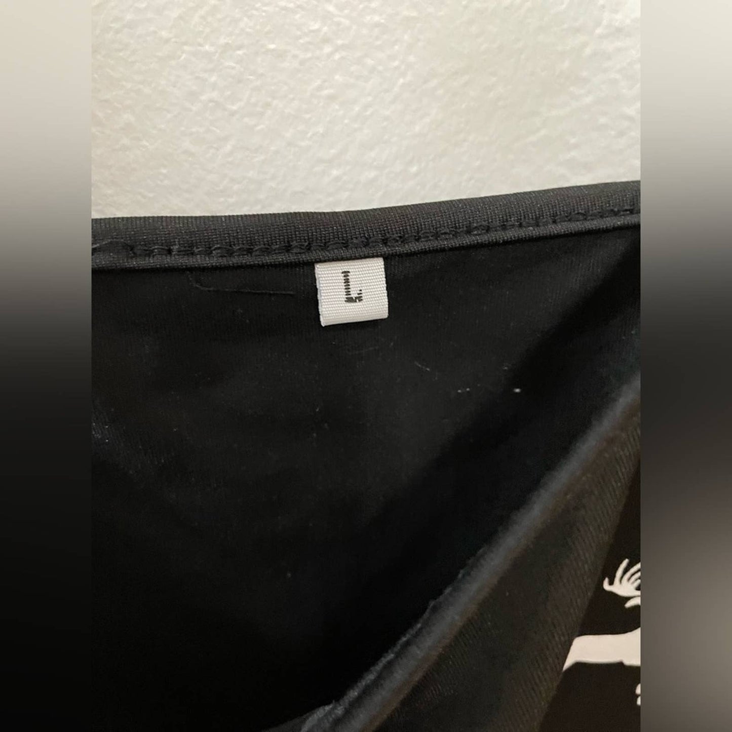 LG Black Shein Cropped Reindeer Top